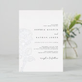 Invitation En Aluminium Élégant Rose Real Silver Mariage (Debout devant)