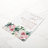 Invitation En Aluminium Elégant rose rose rose rose Roses Mariage Rose or (Rotation)