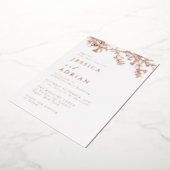 Invitation En Aluminium Élégant Rose victorien Mariage or (Rotation)