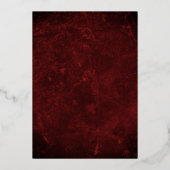 Invitation En Aluminium Elégant rubis rouge or papillon Quinceanera (Verso)
