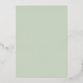 Invitation En Aluminium Elégant Sage Greenery Eucalyptus Mariage Gold (Verso)