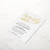Invitation En Aluminium ELEGANT SCRIPT 21e anniversaire fête d'or élégant (Rotation)
