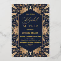 Élégant script de feuille d'or et de marine