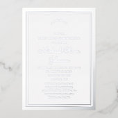 Invitation En Aluminium Élégant Script Garçon Première Communion Argent (Recto)