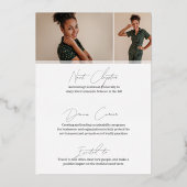 Invitation En Aluminium Elegant Script Grad Photo Graduation Announcement (Verso)
