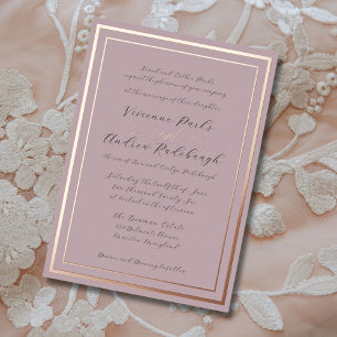 Invitation En Aluminium Élégant Script Lavande Brûlée 2