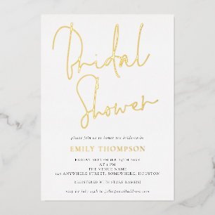 Invitation En Aluminium Élégant Script Mariage Classe Réel