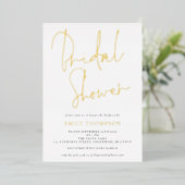 Invitation En Aluminium Élégant Script Mariage Classe Réel (Debout devant)