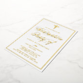 Invitation En Aluminium Élégant Script Médicale School Graduation Party (Rotation)