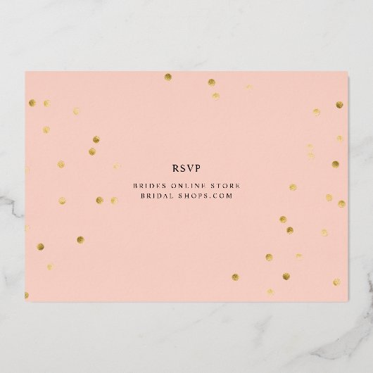 Invitation En Aluminium Élégant Script Miss à Mme Blush Fête des mariées (Verso)