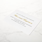 Invitation En Aluminium Élégant Script Noir Formel de Répétition Dîner Or (Rotation)