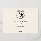 Invitation En Aluminium Élégant script rose blush commande merci (Verso)