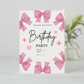 Invitation En Aluminium Elegant Script & Rose Gold Photo Birthday Card (Debout devant)