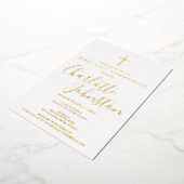 Invitation En Aluminium Élégant Signature Script Première Communion sainte (Rotation)