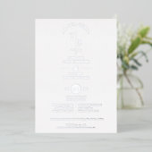 Invitation En Aluminium Elegant Simple Chic Initials Modern Photo Couple (Debout devant)