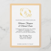 Invitation En Aluminium Élégant simple moderne Blush Pink Gold Mariage (Recto)