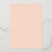 Invitation En Aluminium Élégant simple moderne Blush Pink Gold Mariage (Verso)