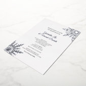 Invitation En Aluminium Élégant Snowflakes Mariage d'hiver (Rotation)