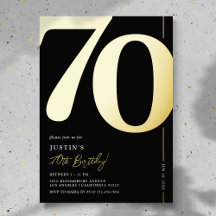 Elégant Soixante-Dix-70e anniversaire Foil