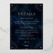 Invitation En Aluminium Elegant Starry night Wedding Celestial Wedding (Verso)