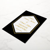 Invitation En Aluminium Élégant traditionnel Black & Gold Foil Mariage Foi (Rotation)