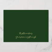 Invitation En Aluminium Élégant Tropical Foliage Engagement Party Gold (Verso)