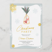 Invitation En Aluminium Élégant vert bleu rouge boho branches Noël (Recto)