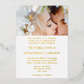 Invitation En Aluminium Élégant Victorian Ball Gold Mariage photo (Recto)