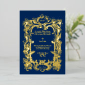 Invitation En Aluminium Élégant victorien 1845 Cartouche (Debout devant)