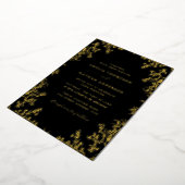 Invitation En Aluminium Élégant Vintage Gold Black Mariage (Rotation)