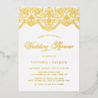 Élégant Wedding shower floral Brocade Lace