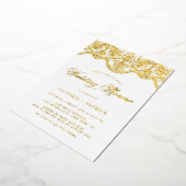 Invitation En Aluminium Élégant Wedding shower floral Brocade Lace (Rotation)