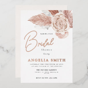 Invitation En Aluminium Elégante aquarelle Fête des mariées florale Vérita