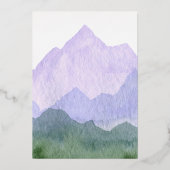 Invitation En Aluminium Elégante aquarelle Mariage argent (Verso)