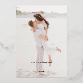 Invitation En Aluminium Élégante calligraphie botanique en or Enregistrer (Verso)