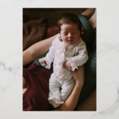 Invitation En Aluminium Élégante calligraphie Christening Gold (Verso)