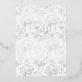 Invitation En Aluminium Élégante calligraphie croisée Baptême d'argent flo (Verso)