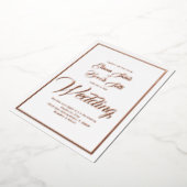 Invitation En Aluminium Élégante calligraphie Mariage cardiaque Pressing F (Rotation)