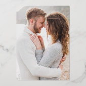 Invitation En Aluminium Élégante calligraphie Monogramme Photo Gold (Verso)