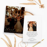 Invitation En Aluminium Élégante calligraphie Personnalisée Mariage Photo<br><div class="desc">Dites merci dans le style avec ces élégantes et très tendance photo mariage véritable feuille pressée cartes de remerciement. Le design est facile à personnaliser avec votre propre photo et votre propre libellé et votre famille et vos amis seront ravis quand ils recevront ces fabuleux remerciements.</div>
