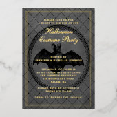 Invitation En Aluminium Élégante chauve-souris gothique Halloween Costume  (Recto)