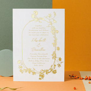 Invitation En Aluminium Elégante couronne d'hiver Fluale Argent Inv.