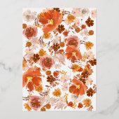 Invitation En Aluminium Elégante couronne d'hiver Fluale Argent Inv. (Verso)