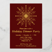 Invitation En Aluminium Élégante fête de Noël (Recto)