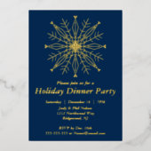 Invitation En Aluminium Élégante fête de Noël (Recto)