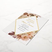 Invitation En Aluminium Elégante Fête des mariées d'automne Foil Invitatio (Rotation)