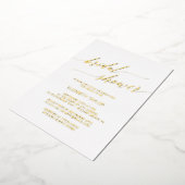 Invitation En Aluminium Élégante Fête des mariées de calligraphie à huile (Rotation)