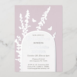 Invitation En Aluminium Elégante Fête des mariées de papillons Feuille du