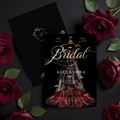 Invitation En Aluminium Élégante Fête des mariées de robe Mariage gothique