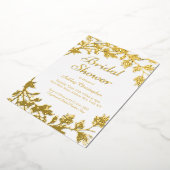 Invitation En Aluminium Élégante Fête des mariées Or (Rotation)